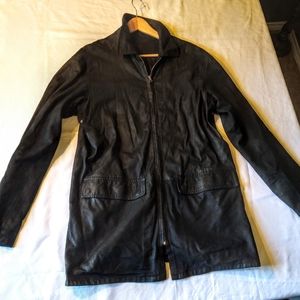 seraphin jacket peau skin black suede men's 48 XL